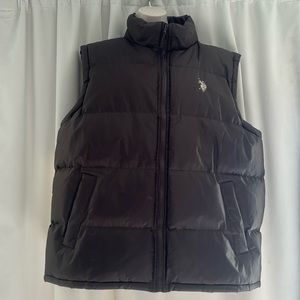 US POLO ASSN. Brown Zip Up Puffer Vest